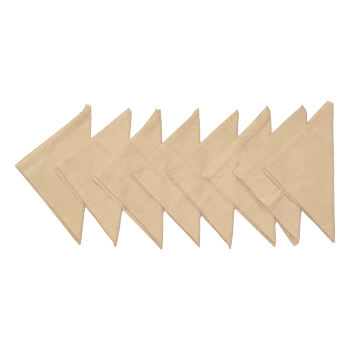 Beige Plain Cotton Napkin front view