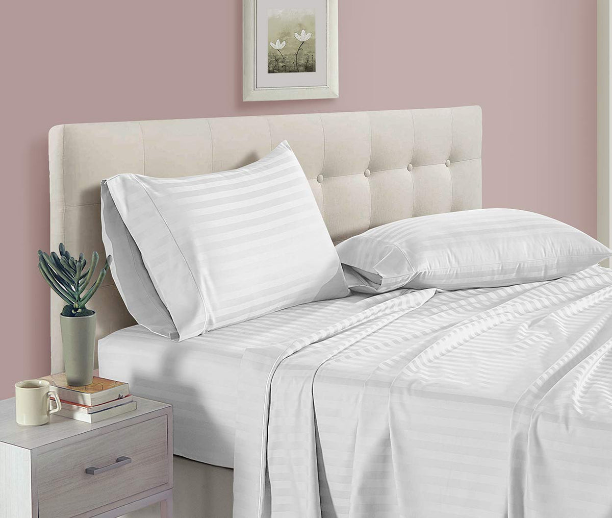 Solid White(60 X 90 Inch) Set -(2 bedsheet+ 2 Pillow Cover) - Jagdish Store Online Since 1965