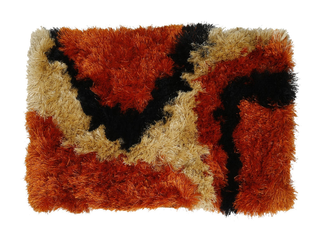 Shaggy- (Orange)Fur Modern Synthetic Indoor Mat(40 X 60 Cm) - Jagdish Store Online Since 1965