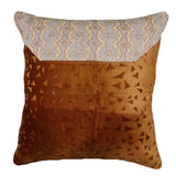 (Brown)Velvet-Polyester Cushion Cover - Jagdish Store Online Since 1965