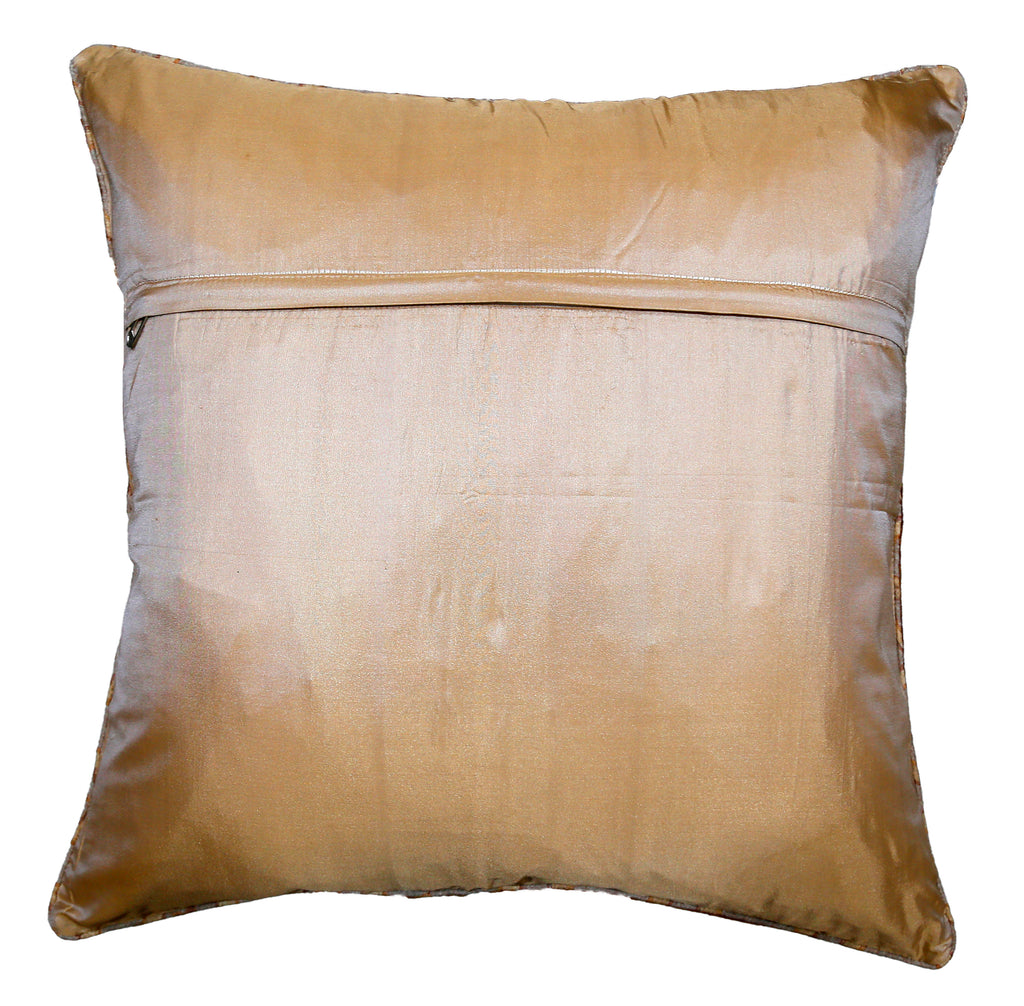 (Brown)Velvet-Polyester Cushion Cover - Jagdish Store Online Since 1965