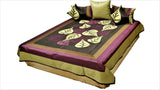 Patch Work Double Bed Quilted Bedcover with 2 Pillow Covers and 2 Cushion Covers