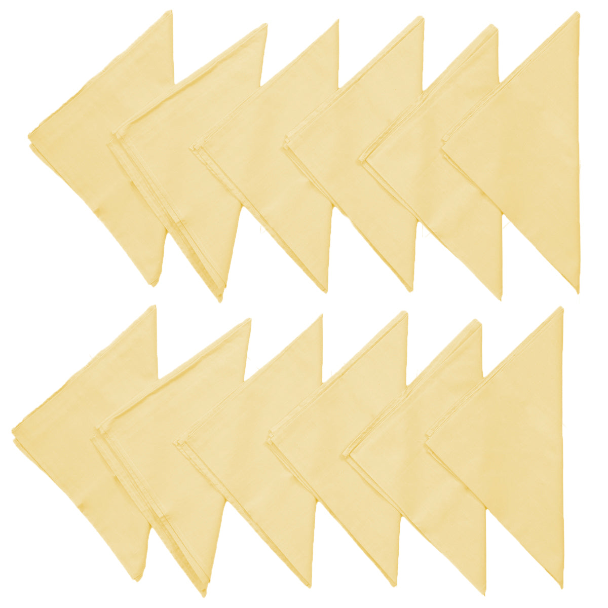 Yellow Plain Cotton Napkin front view