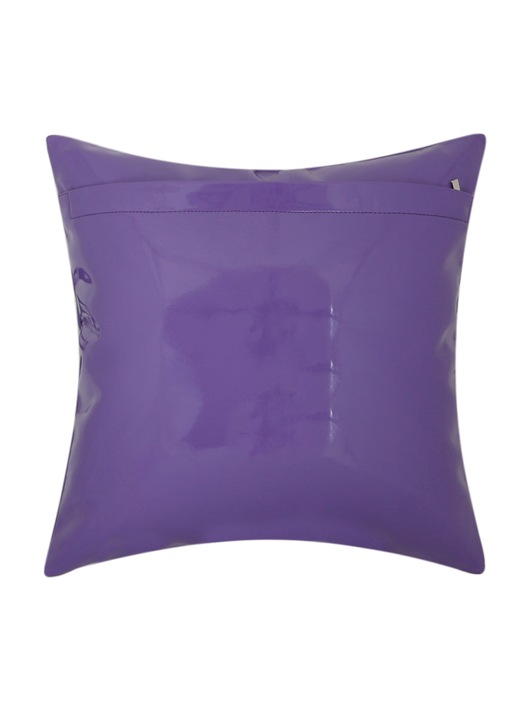 (Purple)Plain-Leather Cushion Cover - Jagdish Store Online Since 1965