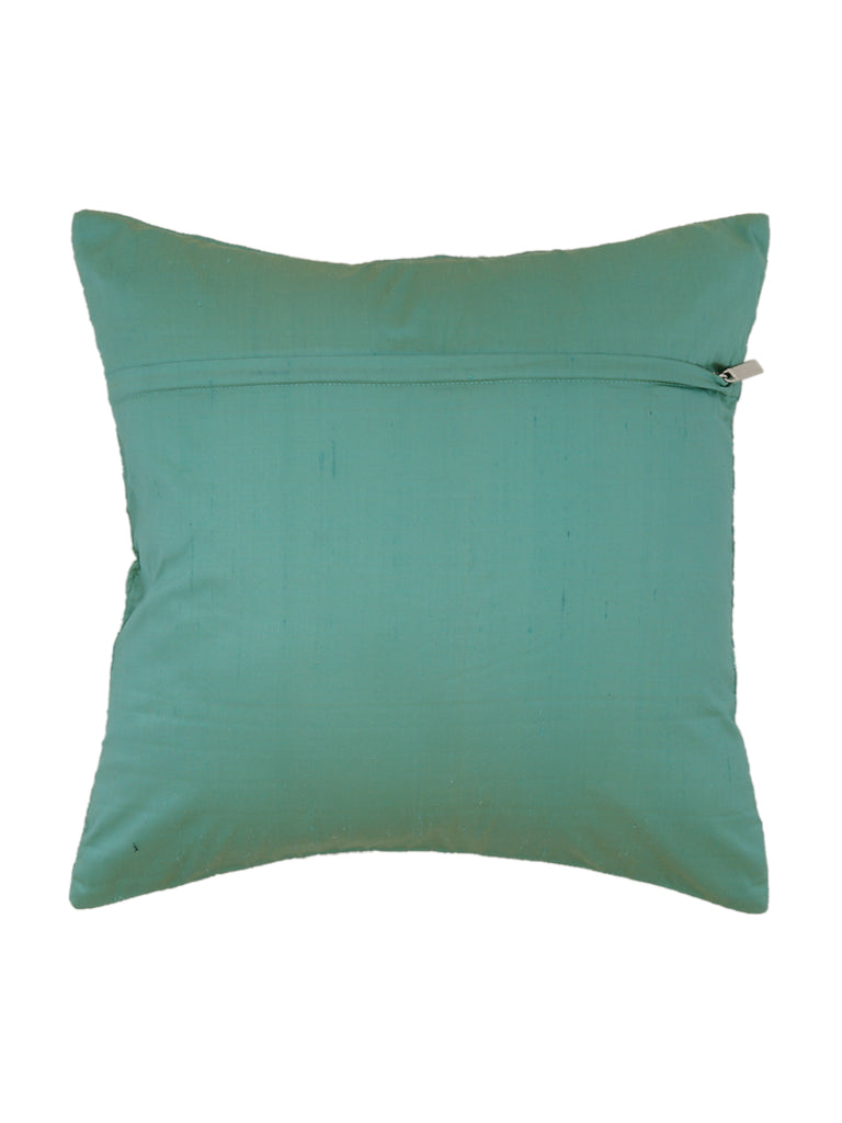 (Green)Quilting- Poly Silk Cushion Cover - Jagdish Store Online Since 1965