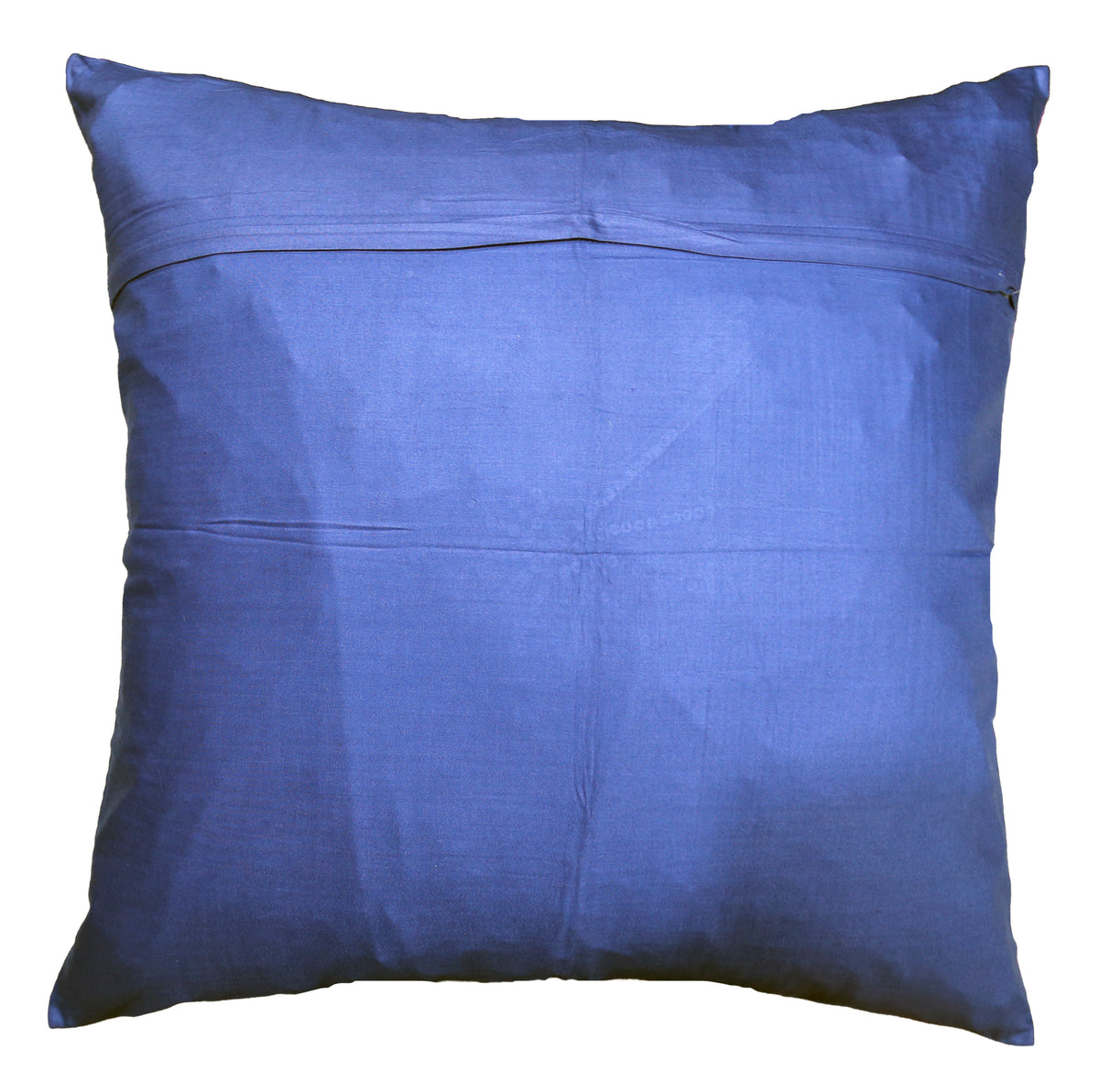 Plain blue reverse with concealed zip