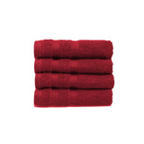 Micro Cotton Shiro Osaka 100% Cotton Face Towels Made of Highly Durable Finest Cotton with Aertex™ Technology for Quick Absorbency (P.Red) - Jagdish Store Online Since 1965