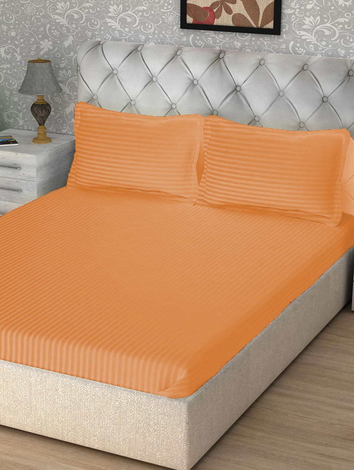 Solid Mustard 90 X 108 Inch Bedsheet Set -(1 bedsheet+ 2 Pillow Covers) - Jagdish Store Online Since 1965