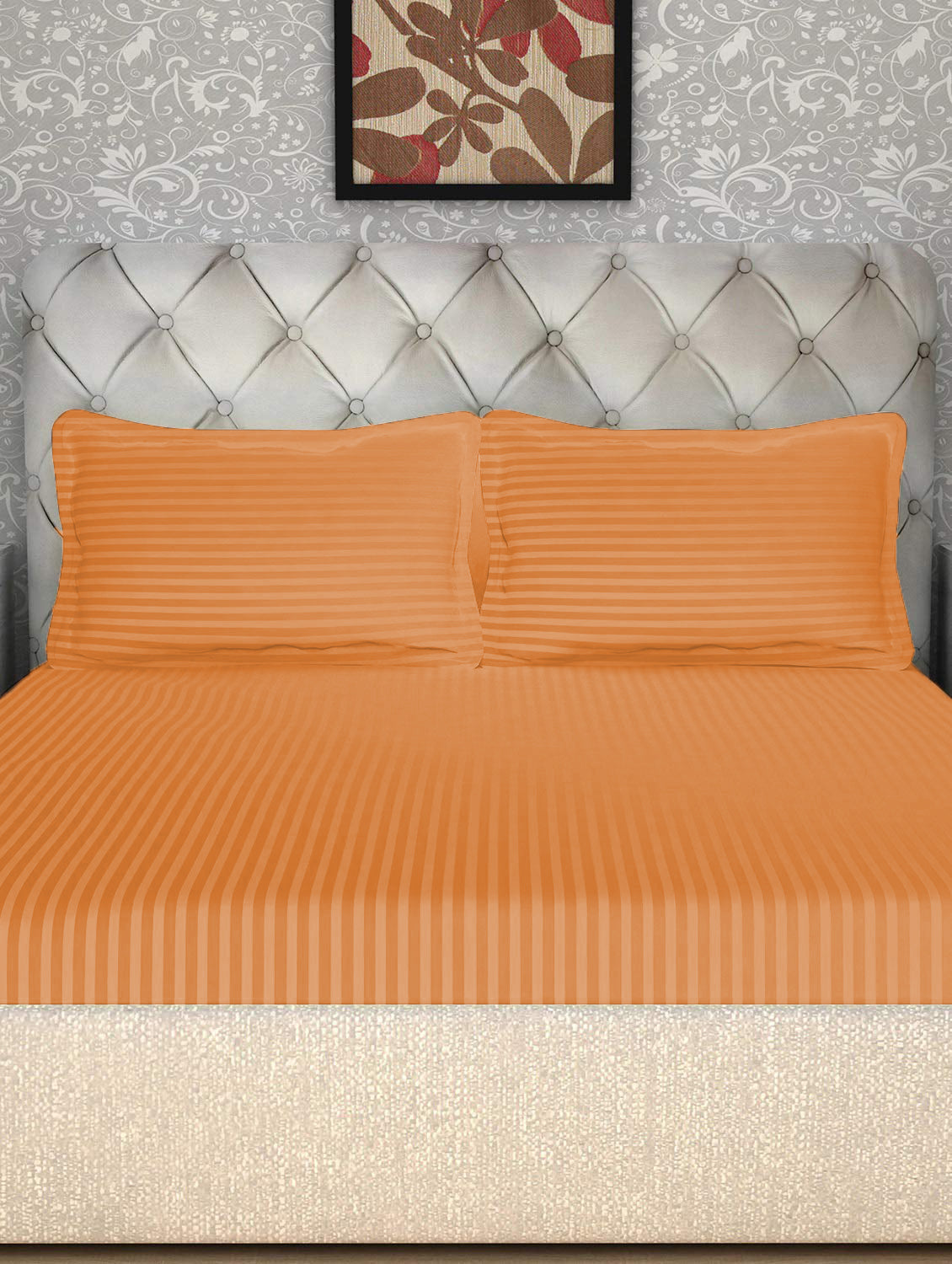 Solid Mustard 90 X 108 Inch Bedsheet Set -(1 bedsheet+ 2 Pillow Covers) - Jagdish Store Online Since 1965