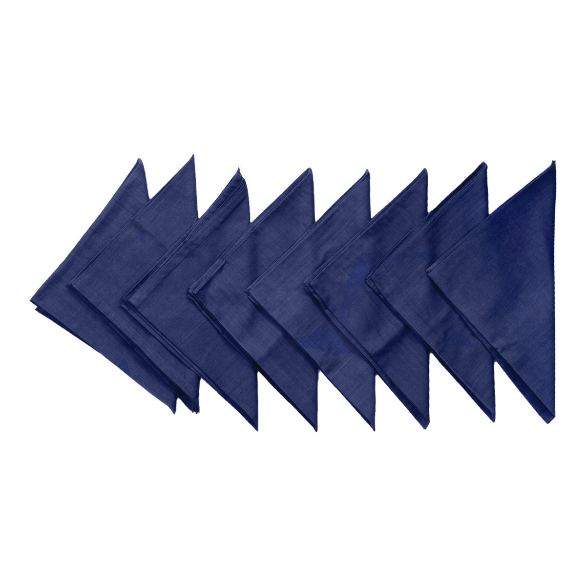 Blue Plain Cotton Napkin front view