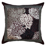 (Wine/Grey)Embroidery- Polyester Cushion Cover - Jagdish Store Online Since 1965