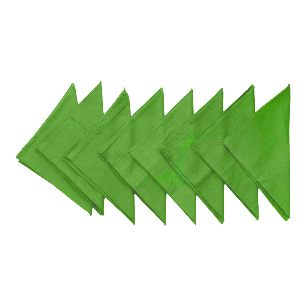 Green Plain Cotton Napkin front view