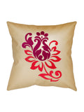 (Gold)Embroidery Motive - Leather Cushion Cover - Jagdish Store Online Since 1965