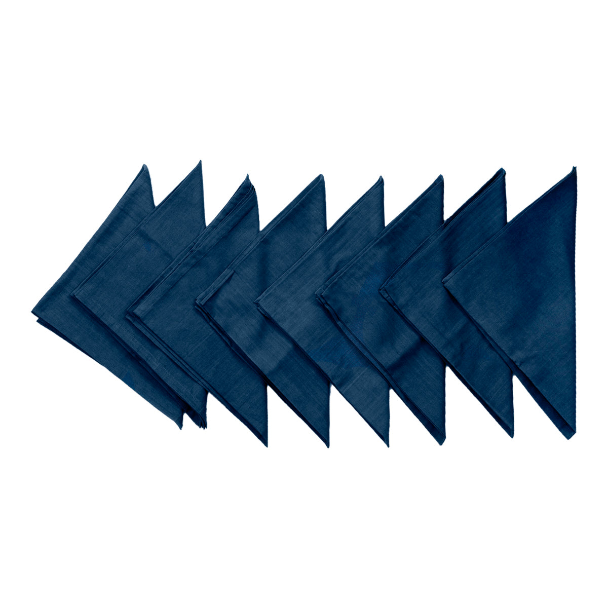 Blue Plain Cotton Napkin front view