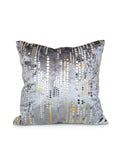 (Grey)Foil Printed- Velvet Cushion Cover - Jagdish Store Online Since 1965