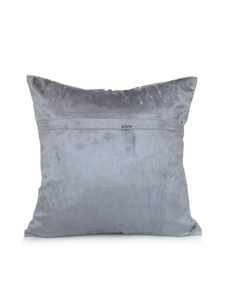 (Grey)Foil Printed- Velvet Cushion Cover - Jagdish Store Online Since 1965