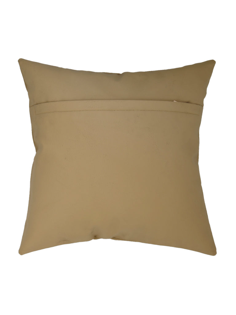 (Beige)Plain- Leather Cushion Cover - Jagdish Store Online Since 1965