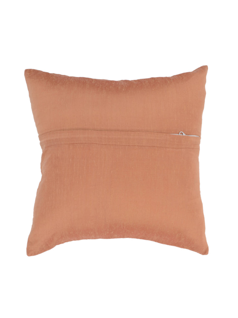 (Peach)Sequence Work- Poly Silk Cushion Cover - Jagdish Store Online Since 1965