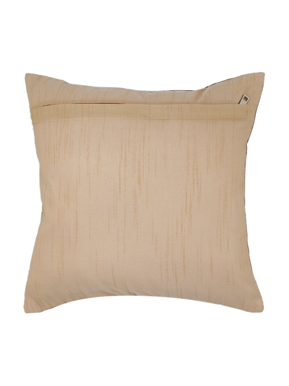 Plain cream satin reverse of the printed eye cushion cover