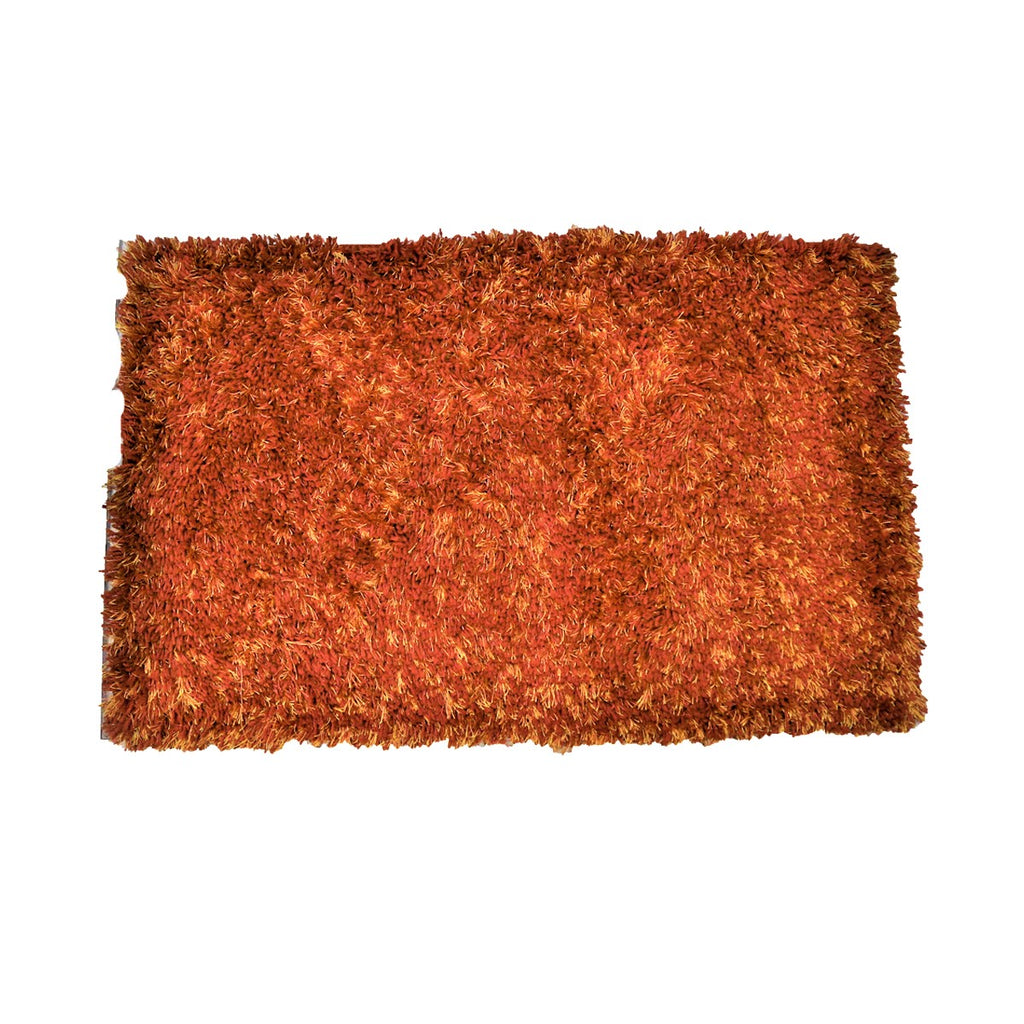 (Orange) Modern Polyester Shaggy Indoor Mat(40 X 60 Cm) - Jagdish Store Online Since 1965