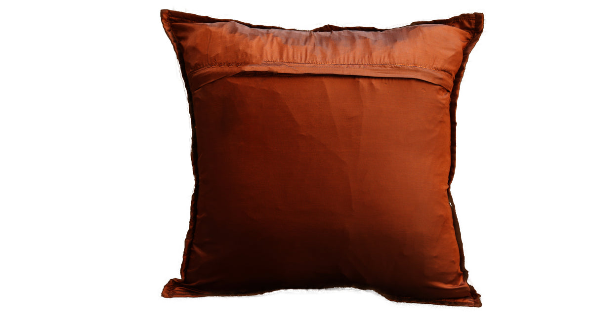 Square Rust Cushion Cover - Jagdish Store Online 