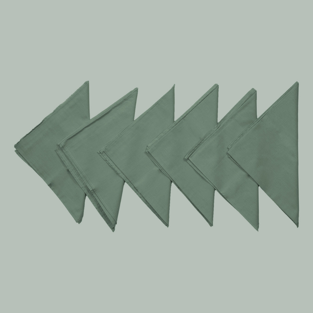 Green Plain Cotton Napkin front view