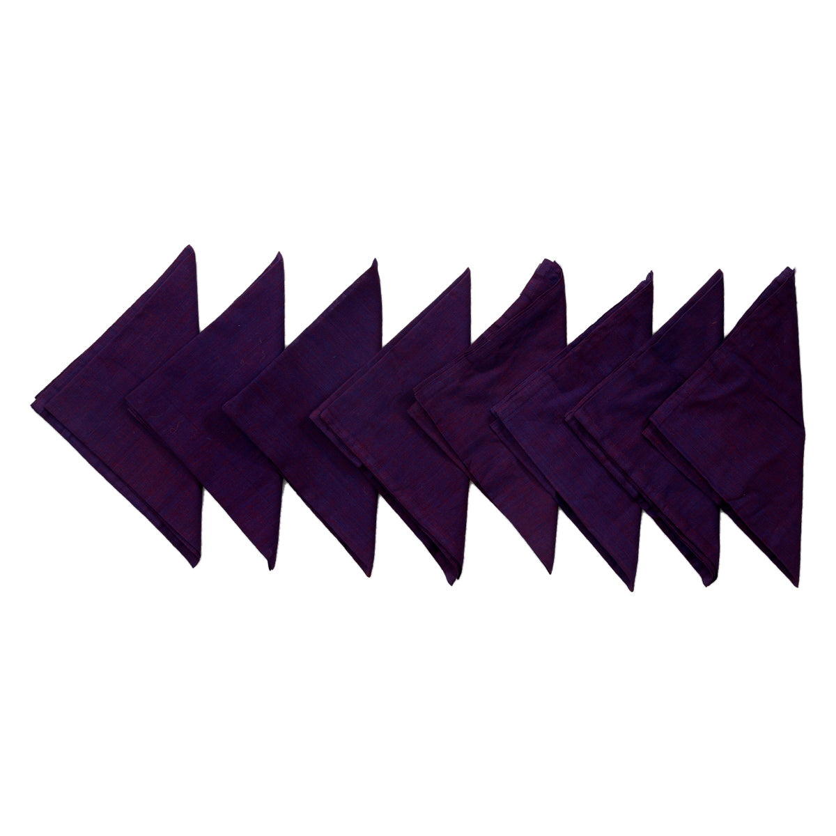 Purple Plain Cotton Napkin front view