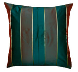 (Green/Red)Striped- Polyester Cushion Cover - Jagdish Store Online Since 1965