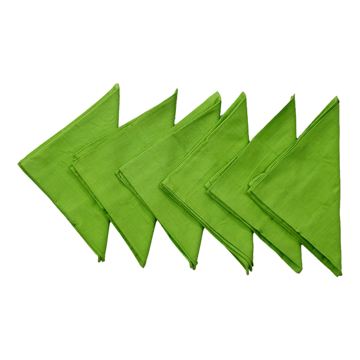 Green Plain Cotton Napkin front view