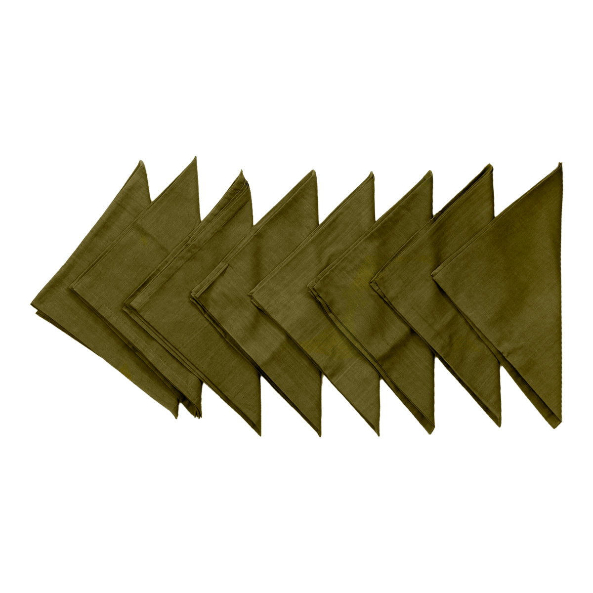 Green Plain Cotton Napkin front view