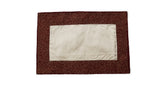 (Maroon-Cream) Water Filling Stitch Table Mat-Polyester - Jagdish Store Online 