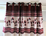 (Maroon) Curtain Self Design- Polyester(7 X 4 Feet) - Jagdish Store Online Since 1965