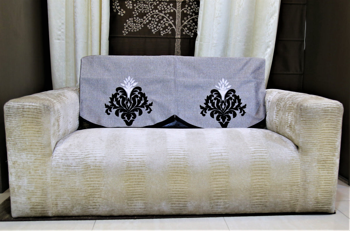 Black Polyester Sofa Back 23x25 inch front view
