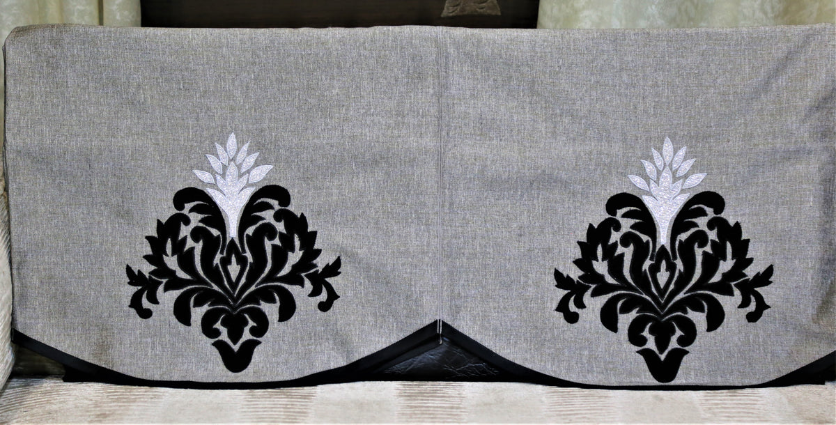 Black Polyester Sofa Back 23x25 inch front view