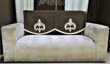 (Cream/Brown)Sofa Back Motifs Design -Chenille(57.5x62.5 Cm) - Jagdish Store Online Since 1965