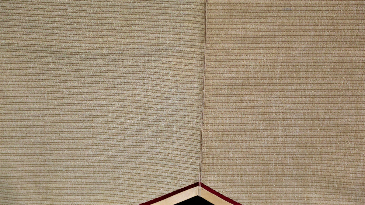 (Beige/Red)Sofa Back Patch Striped Design -Chenille(57.5x62.5 Cm) - Jagdish Store Online Since 1965