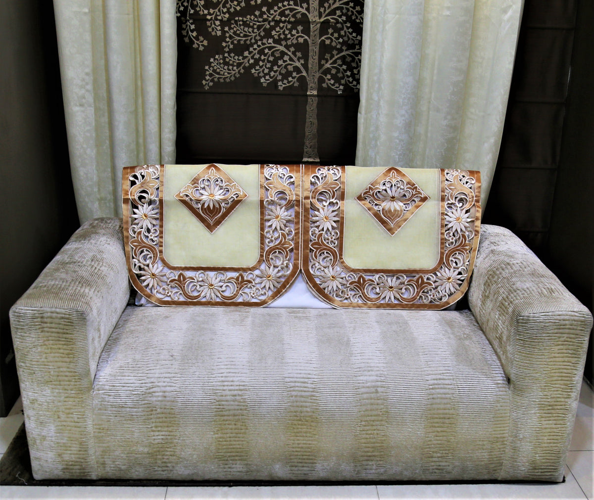 Orange Sofa Back 23x25 inch front view