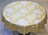 Printed(60 Inch) Round Table Cover(Beige)-Polyester - Jagdish Store Online Since 1965