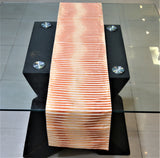 Striped(13 X 72 Inch) Table Runner(Off white/Orange)-Sheer - Jagdish Store Online Since 1965