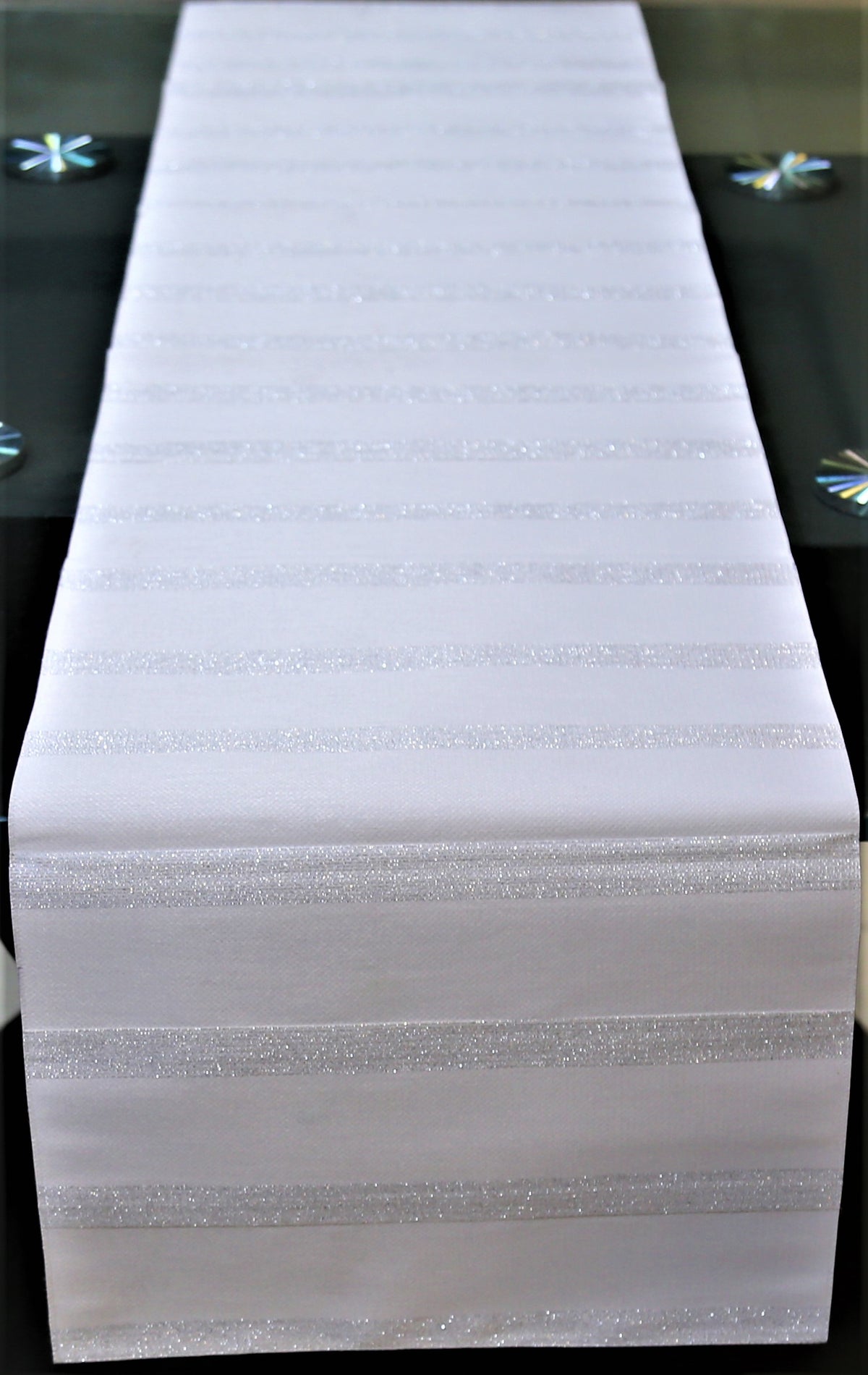Striped(13 X 60 Inch) Table Runner(Off White)-Leather - Jagdish Store Online Since 1965