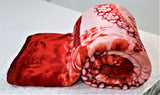 Floral print (Red)Blanket(220 X 240 Cm)-Polyester(3.30 kg) - Jagdish Store Online Since 1965