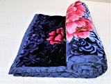 Floral print (Blue/Pink)Blanket(60 X 90 Inch)-Polyester(2.42 Kg) - Jagdish Store Online Since 1965