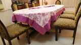Floral Printed(60x108 Inch)Table Cover Set(Off-White/Purple)-10Pcs Set - Jagdish Store Online Since 1965