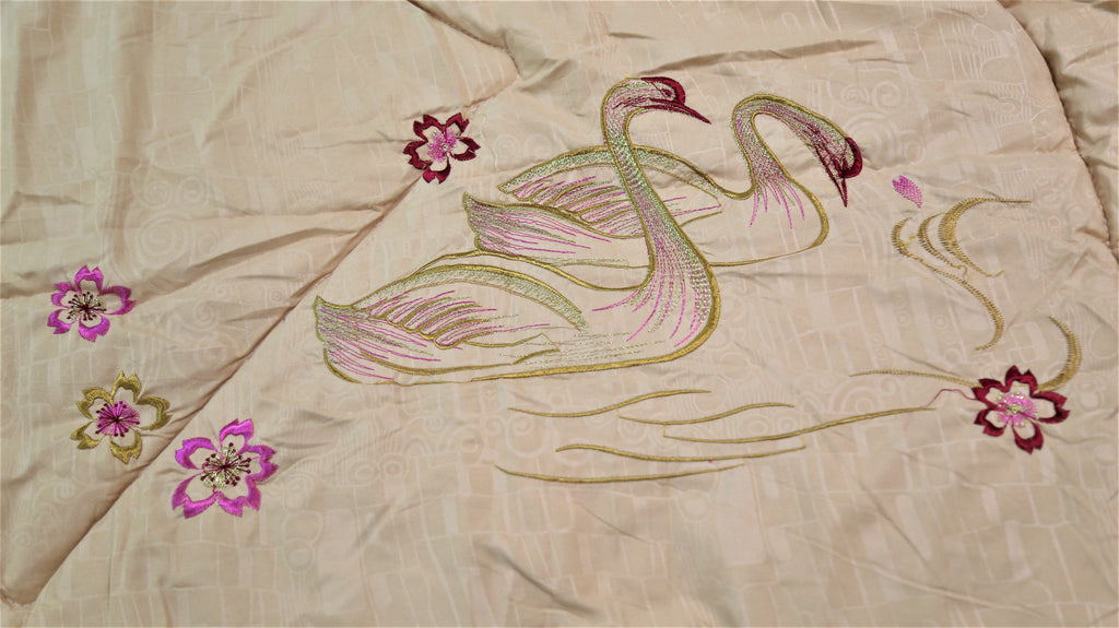 Embroidery(Camel) PolyCotton Quilt (90x100 Inch)-300 GSM - Jagdish Store Online Since 1965