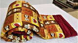Printed(Red/Brown) Cotton Quilt (60x90 Inch)-300 GSM - Jagdish Store Online Since 1965