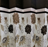 (Coffee) Curtain Self Design- Polyester(9 X 4 Feet) - Jagdish Store Online Since 1965