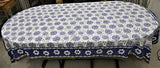 Printed(60x108 Inch)Table Cover(Blue)-Cotton - Jagdish Store Online Since 1965