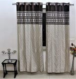 (Coffee) Curtain Lancer Design- Polyester(7 X 4 Feet) - Jagdish Store Online Since 1965