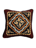 (Maroon)Embroidery- Polyester Cushion Cover - Jagdish Store Online Since 1965