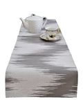 Zigzag (13 X 48 Inch ) Table Runner(Grey-Silver)-Polyester - Jagdish Store Online Since 1965
